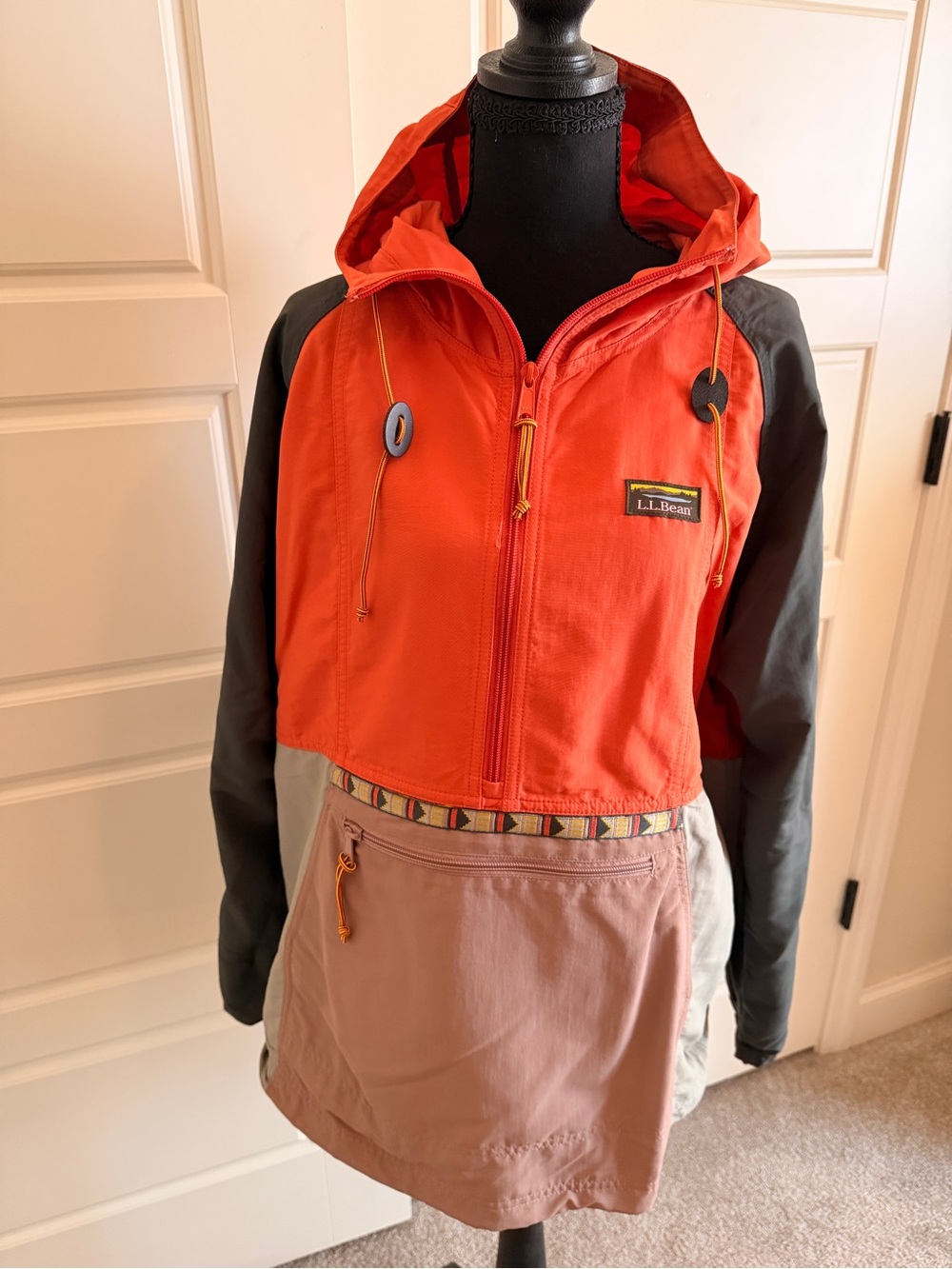 L.L. Bean Women's Colorblock Hooded Anorak Jacket